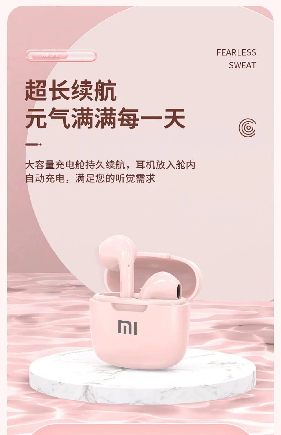 Fone de ouvido modelo Air A2 Pro para IPhone e Android / Wireless / Bluetooth - Original XIAOMI