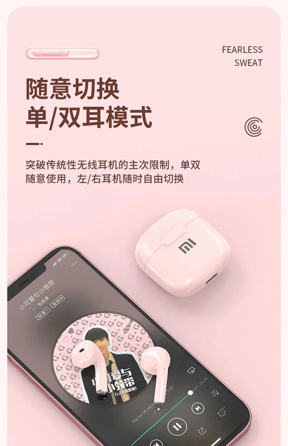 Fone de ouvido modelo Air A2 Pro para IPhone e Android / Wireless / Bluetooth - Original XIAOMI
