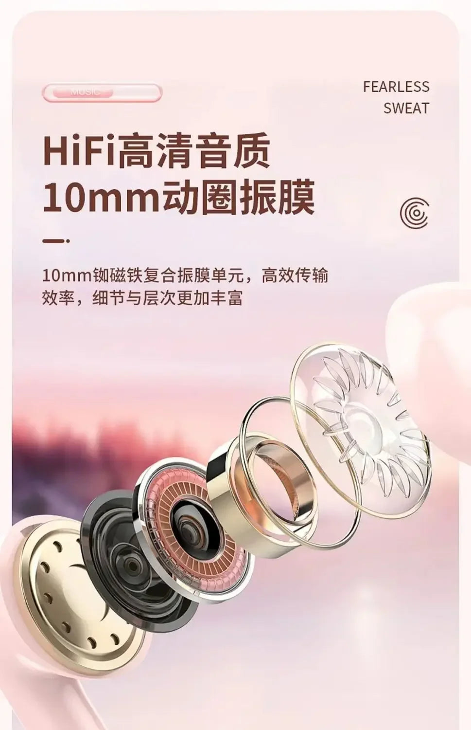 Fone de ouvido modelo Air A2 Pro para IPhone e Android / Wireless / Bluetooth - Original XIAOMI