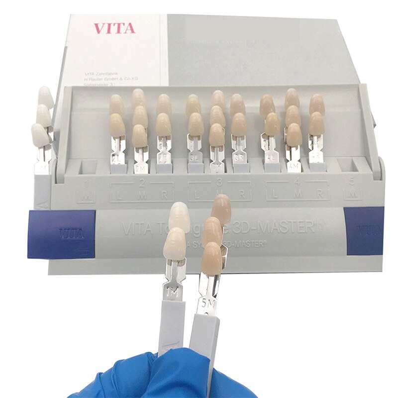 Escala de cor Vita 3D Master com 29 cores para dentes em porcelana