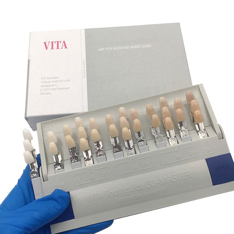 Escala de cor Vita 3D Master com 29 cores para dentes em porcelana